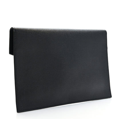 Saint Laurent Grain De Poudre Uptown Pouch Black 2 of 6