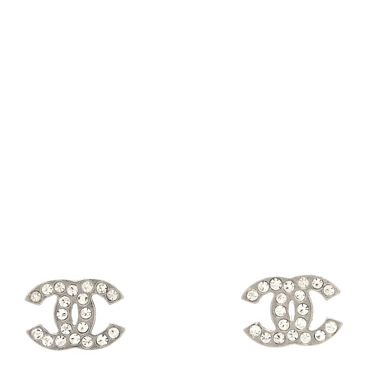 Crystal Mini Timeless CC Earrings Silver