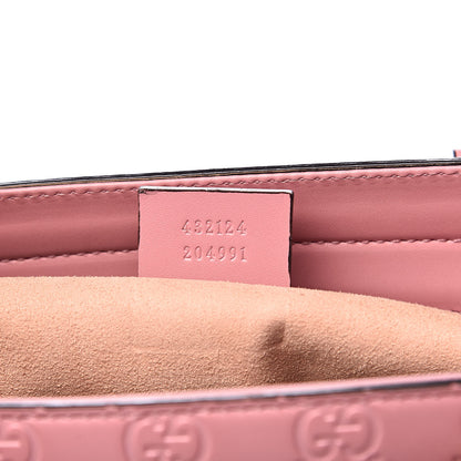 Gucci Guccissima Signature Small Zippered Bucket Tote Rose Baby Candy 7 of 10