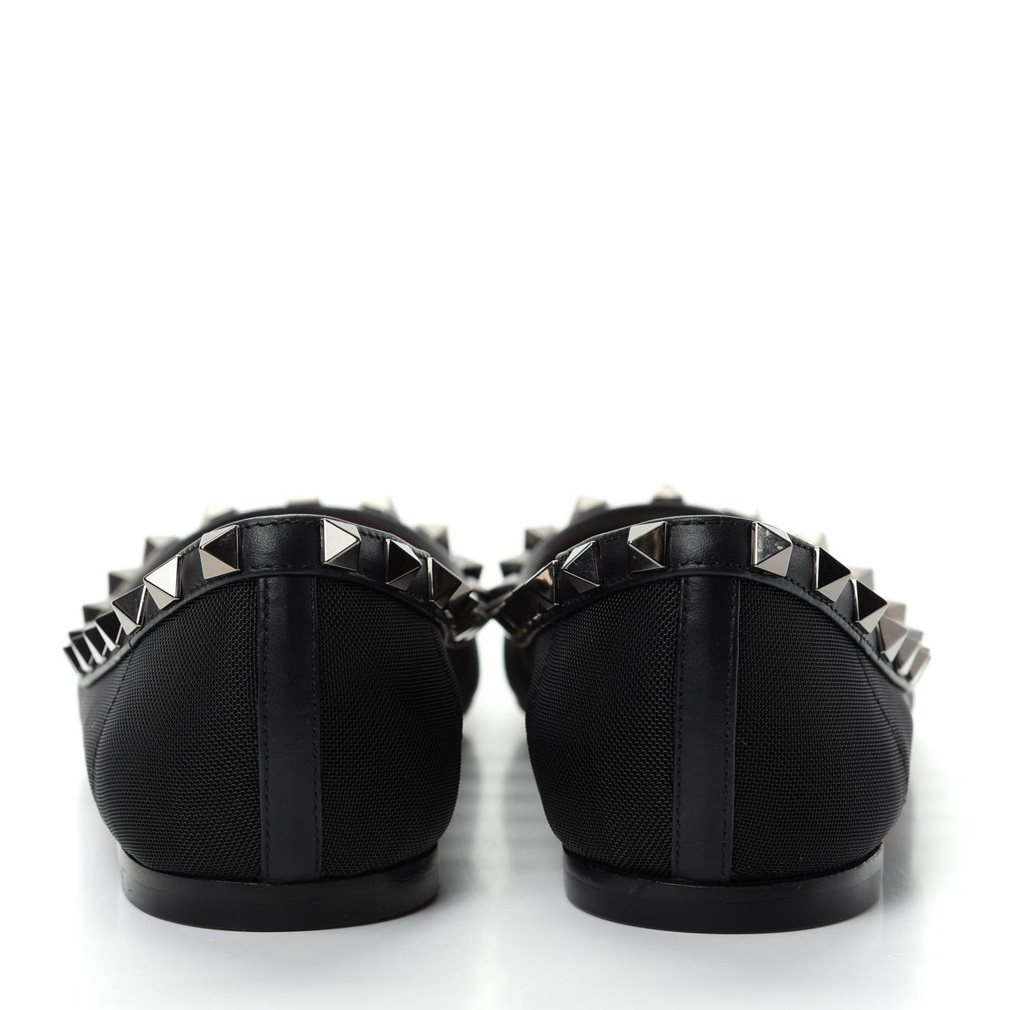Mesh Rockstud Ballerina Flats 37.5 Black