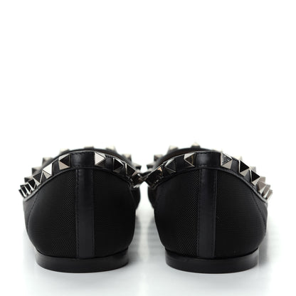 Valentino Garavani Mesh Rockstud Ballerina Flats 37.5 Black 7 of 10