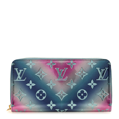 Louis Vuitton Metallic Vernis Degrade Zippy Wallet Blue Pink 1 of 6