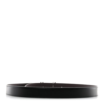 Hermes Box Togo 32mm Au Carre H 100 40 Belt Black Chocolate 2 of 6