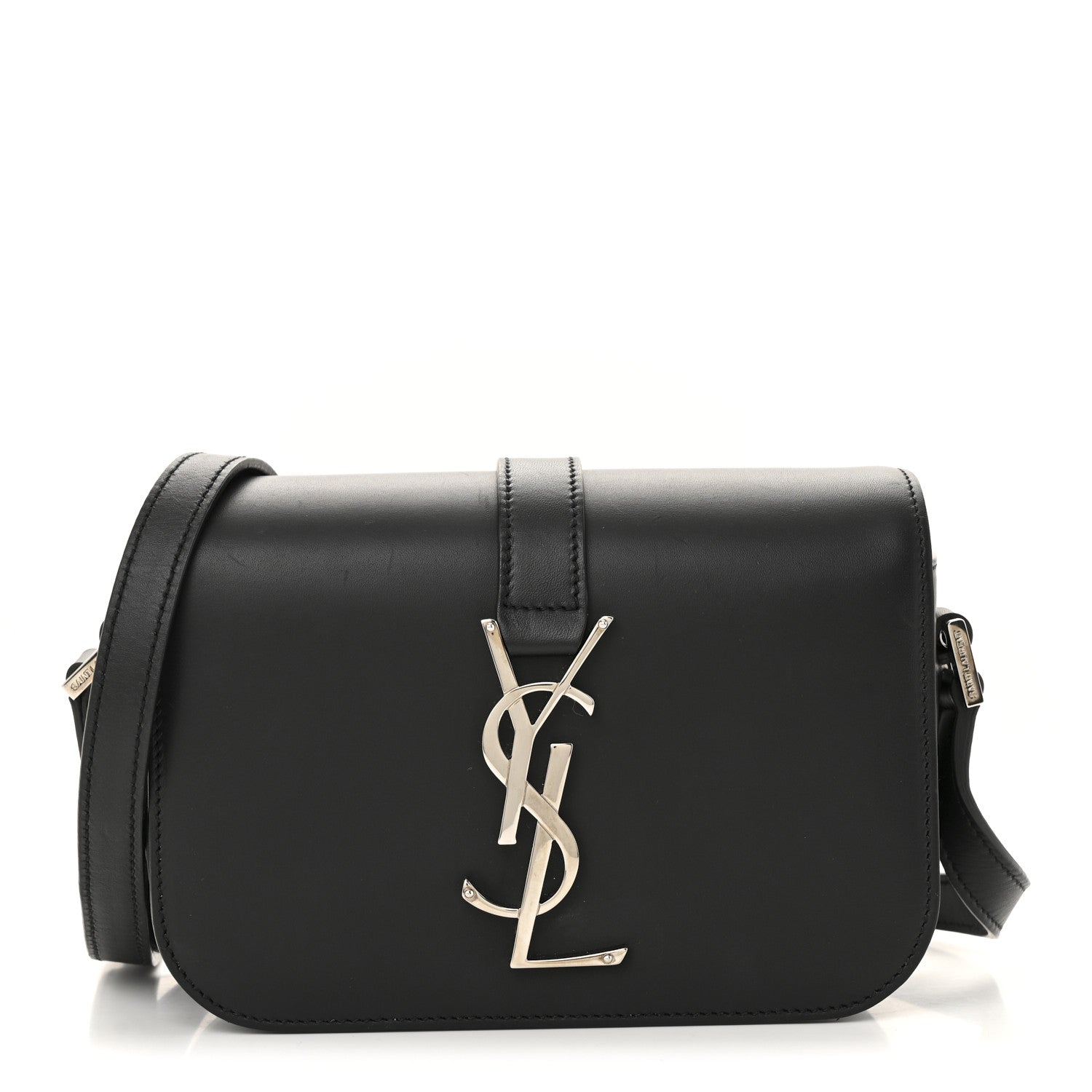 Saint Laurent Smooth Calfskin Small Monogram Université Shoulder Bag Black 1 of 15