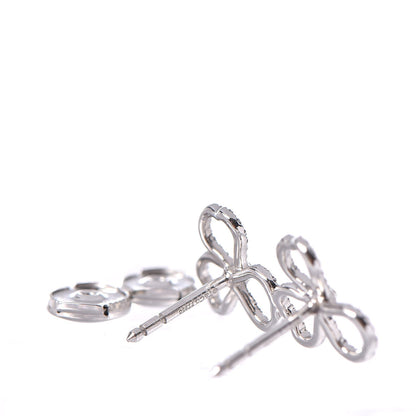 Tiffany Platinum Diamond Paper Flowers Open Flower Earrings 3 of 6