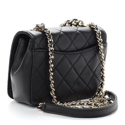 Chanel Lambskin Quilted Studded CC Flap Black 3 of 9