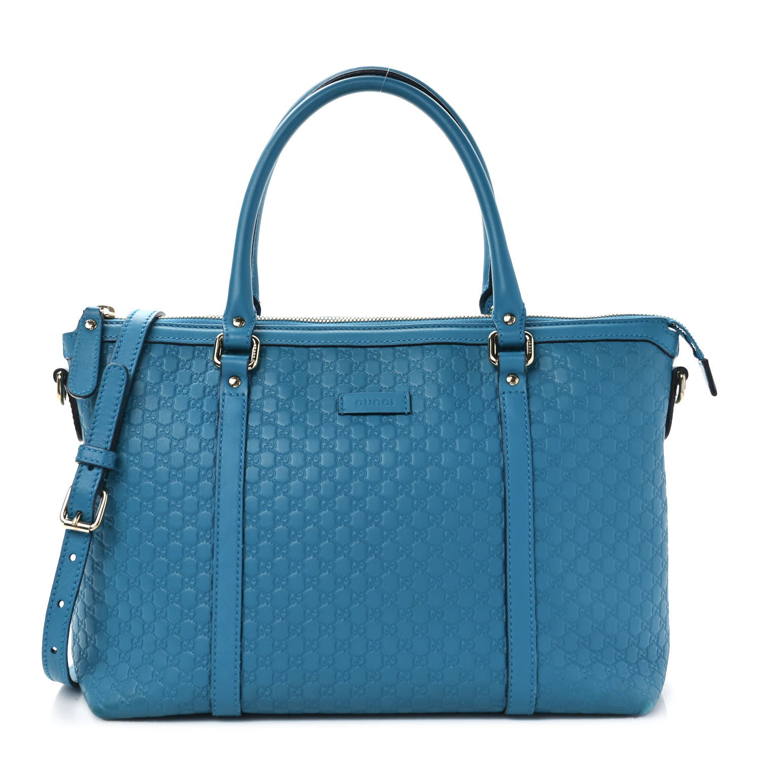 Gucci Soft Microguccissima Small Zippered Satchel Deep Cobalt 1 of 9