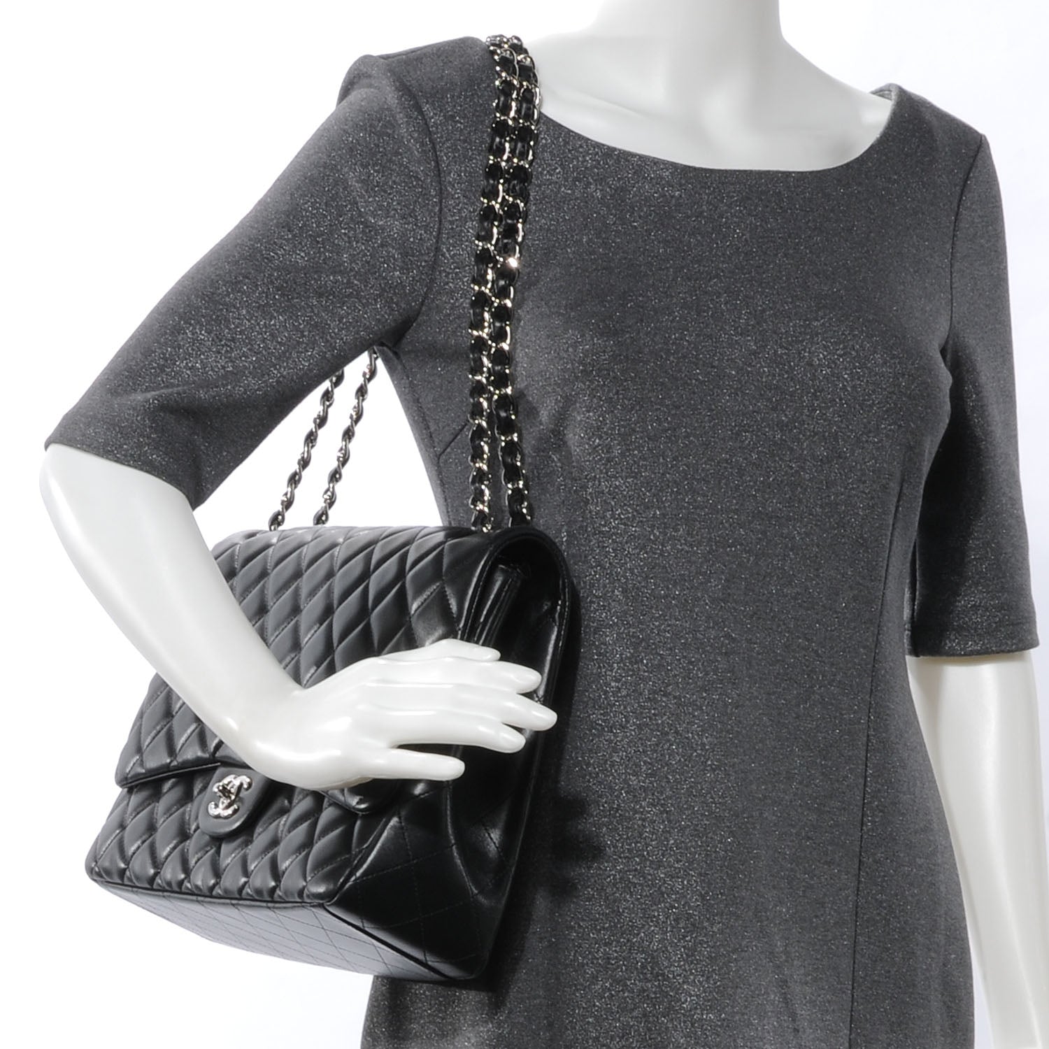 Chanel Lambskin Maxi Single Flap Black 2 of 7