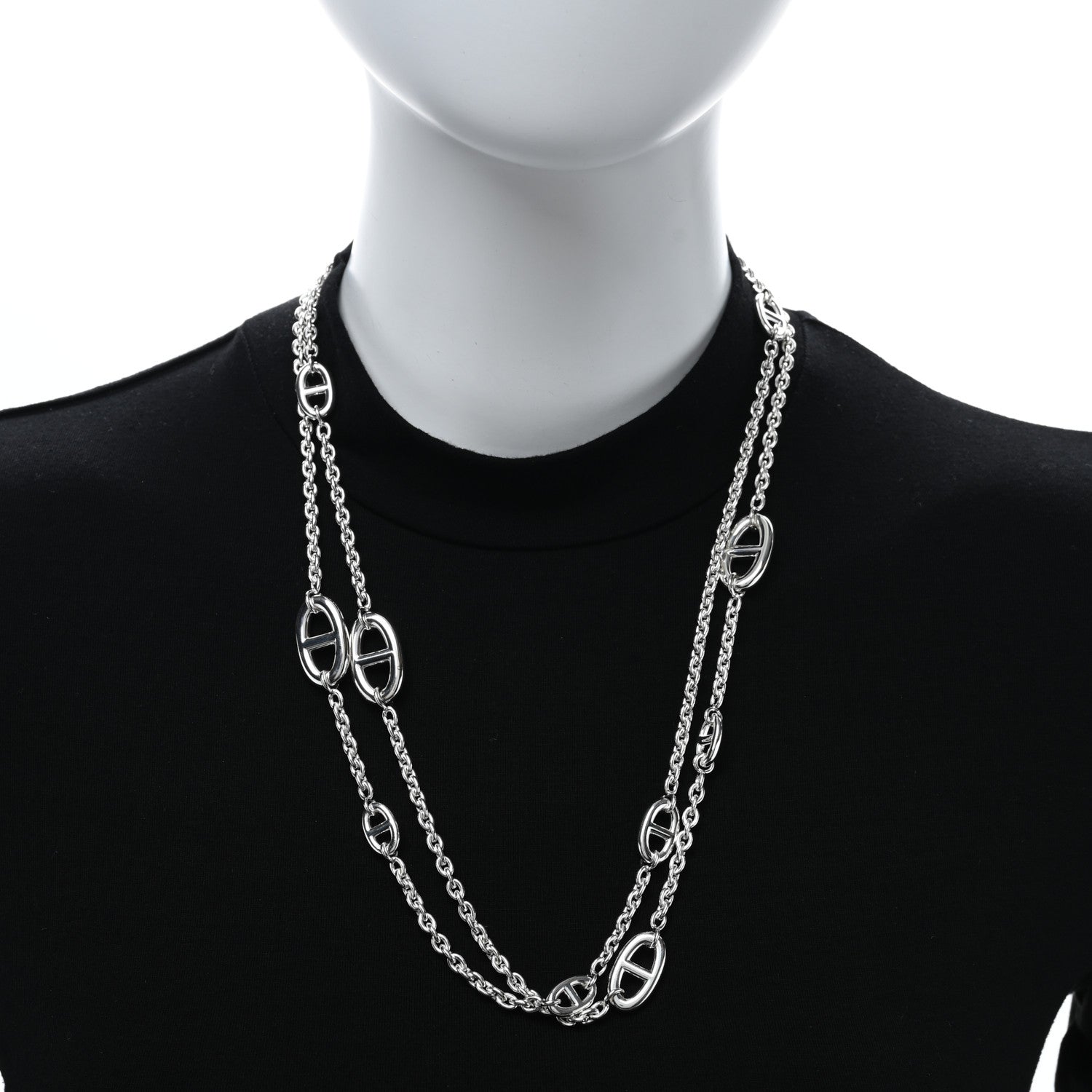 Hermes Sterling Silver Farandole Necklace 120 3 of 5