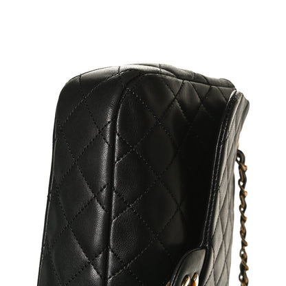 Chanel Lambskin Quilted Single Flap Black 10 of 15