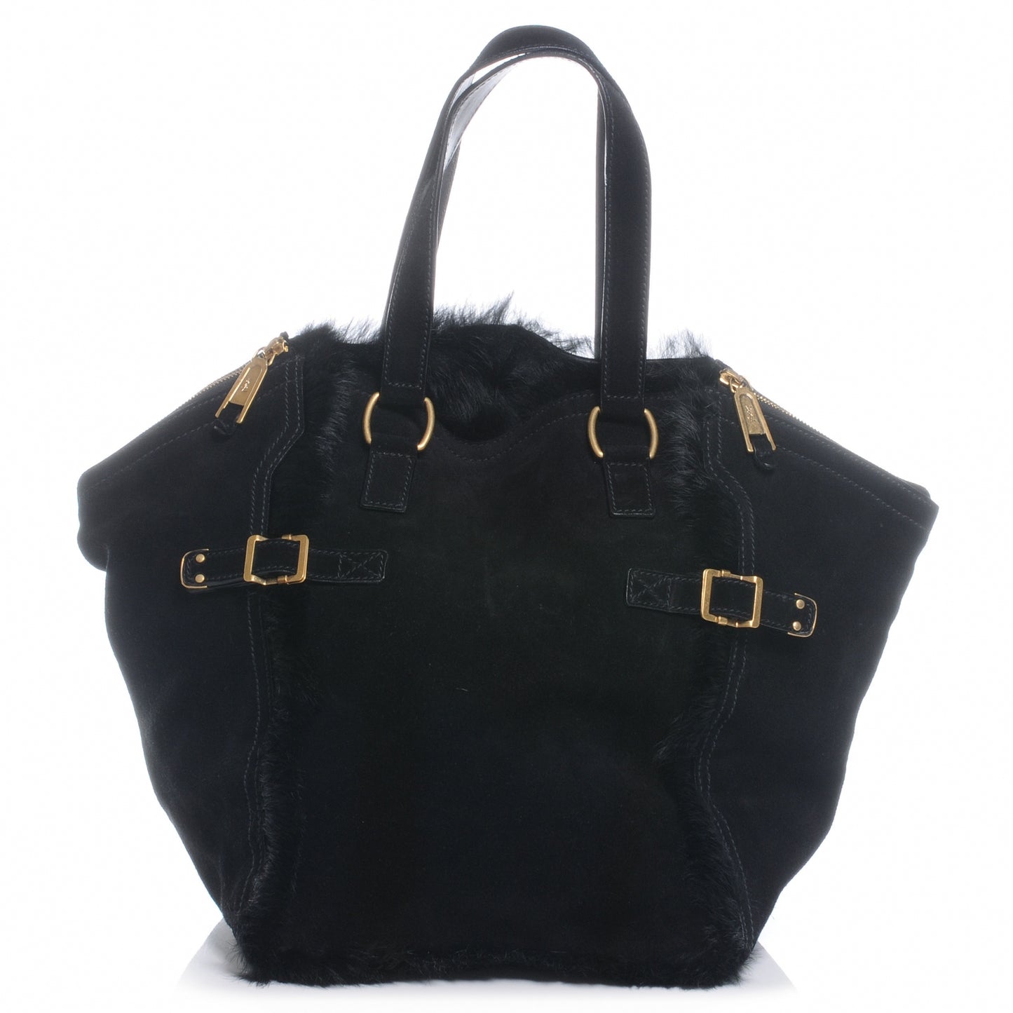 Suede Mink Medium Downtown Tote Black