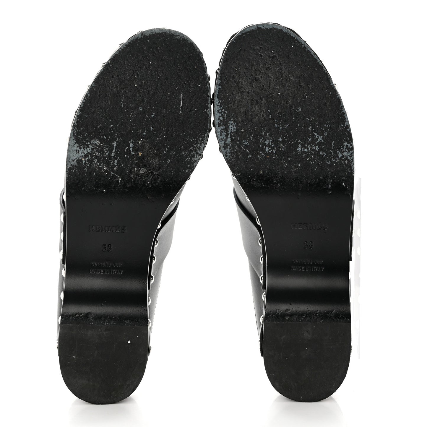 Calfskin Calya Mules 38 Black
