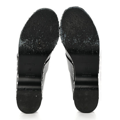 Hermes Calfskin Calya Mules 38 Black 5 of 7