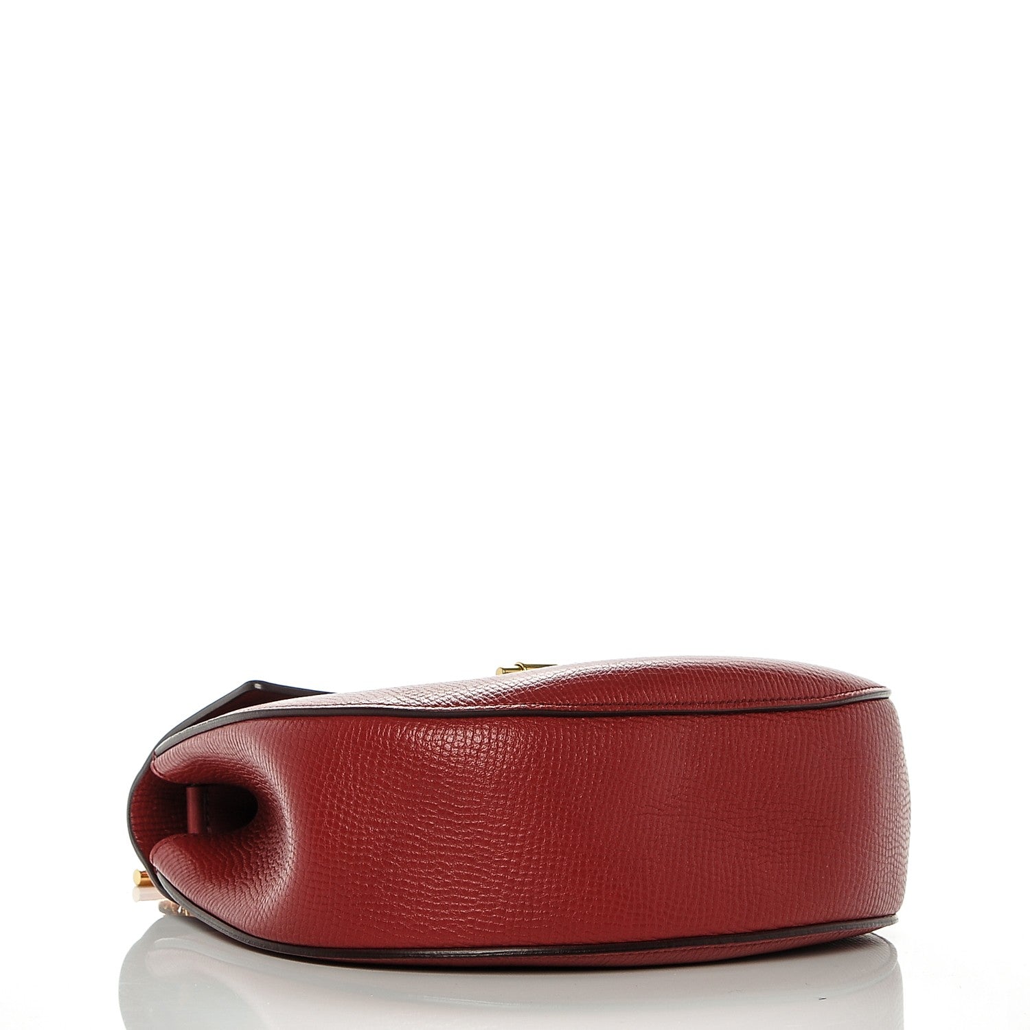 Chloe Grained Calfskin Lambskin Drew Shoulder Bag Red 4 of 7