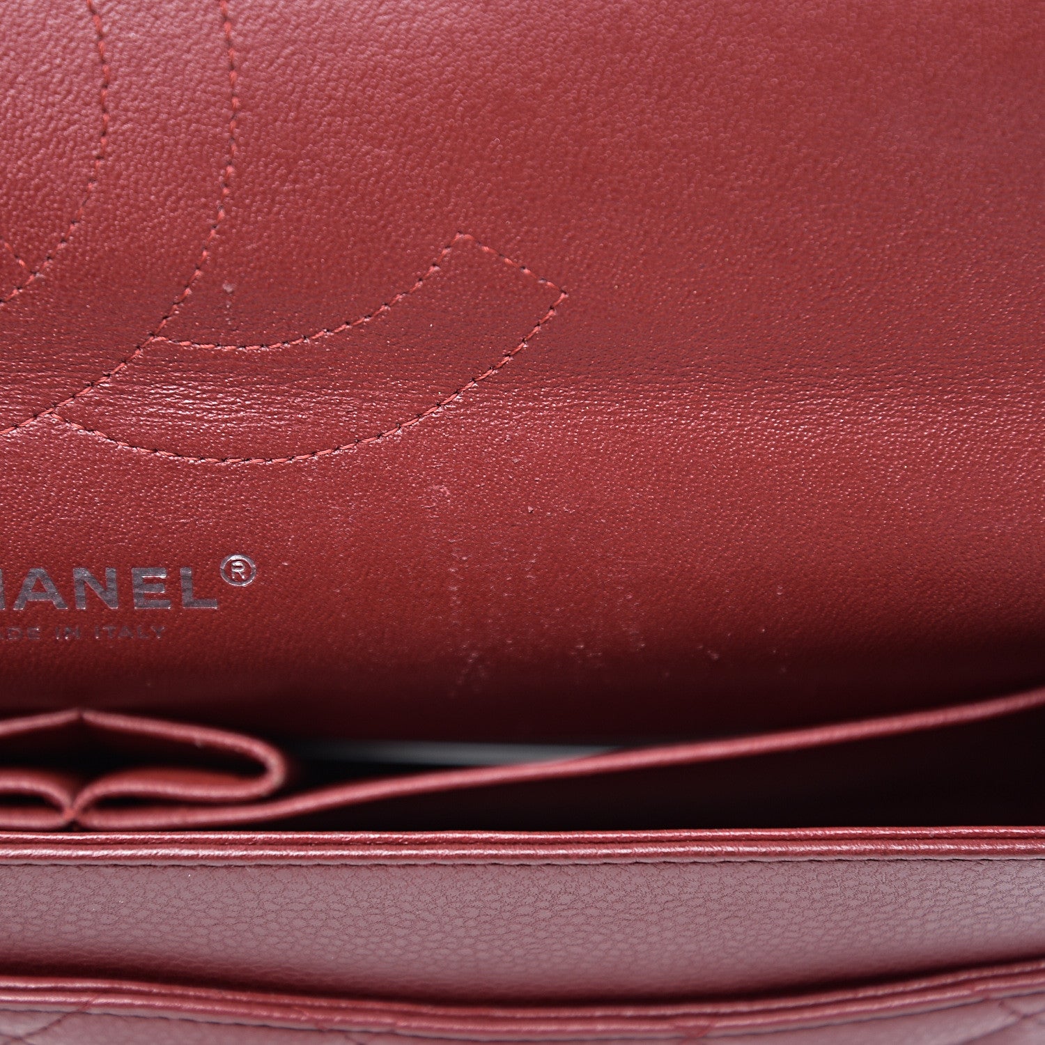 Chanel Caviar Quilted Jumbo Double Flap Dark Red 9 of 12