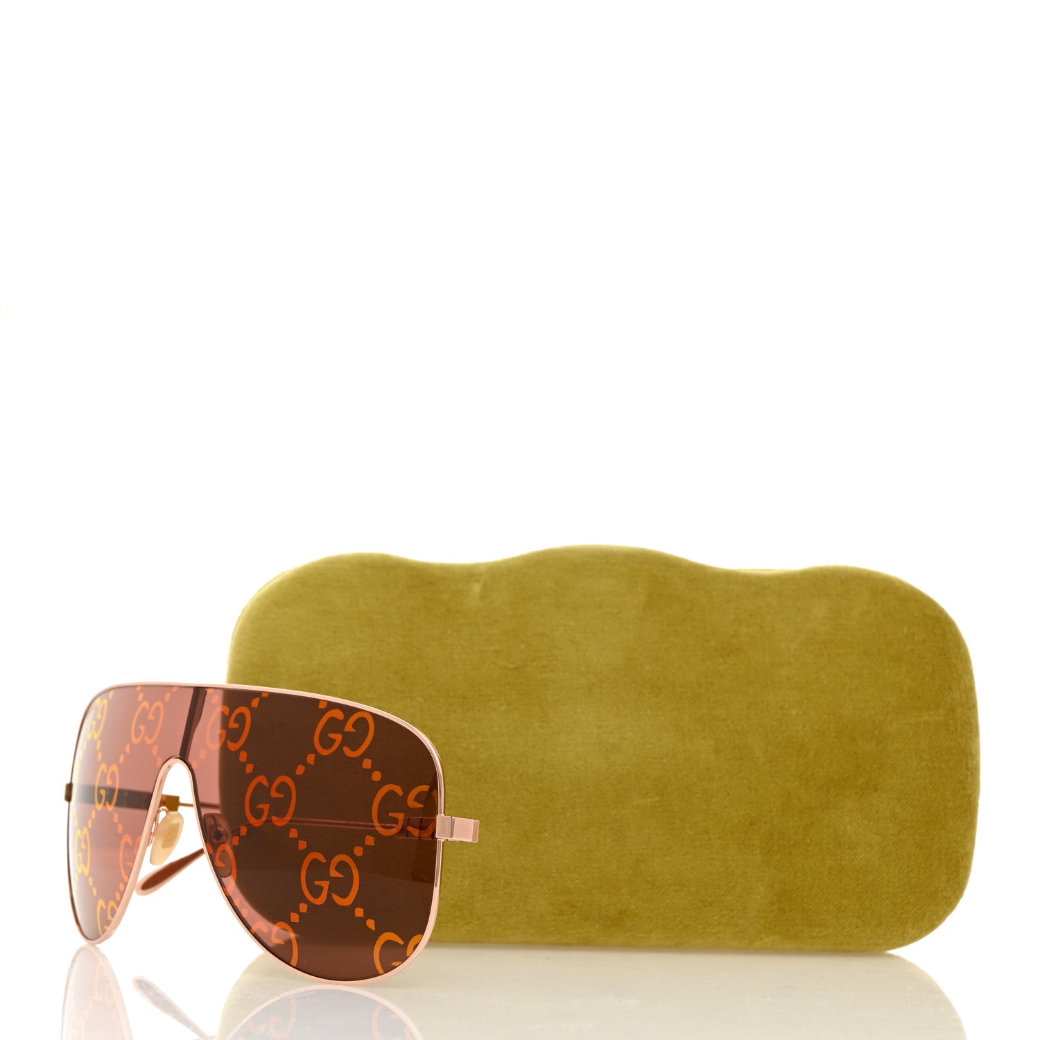 Gucci Metal Mask Sunglasses GG1436S Red Gold 8 of 8