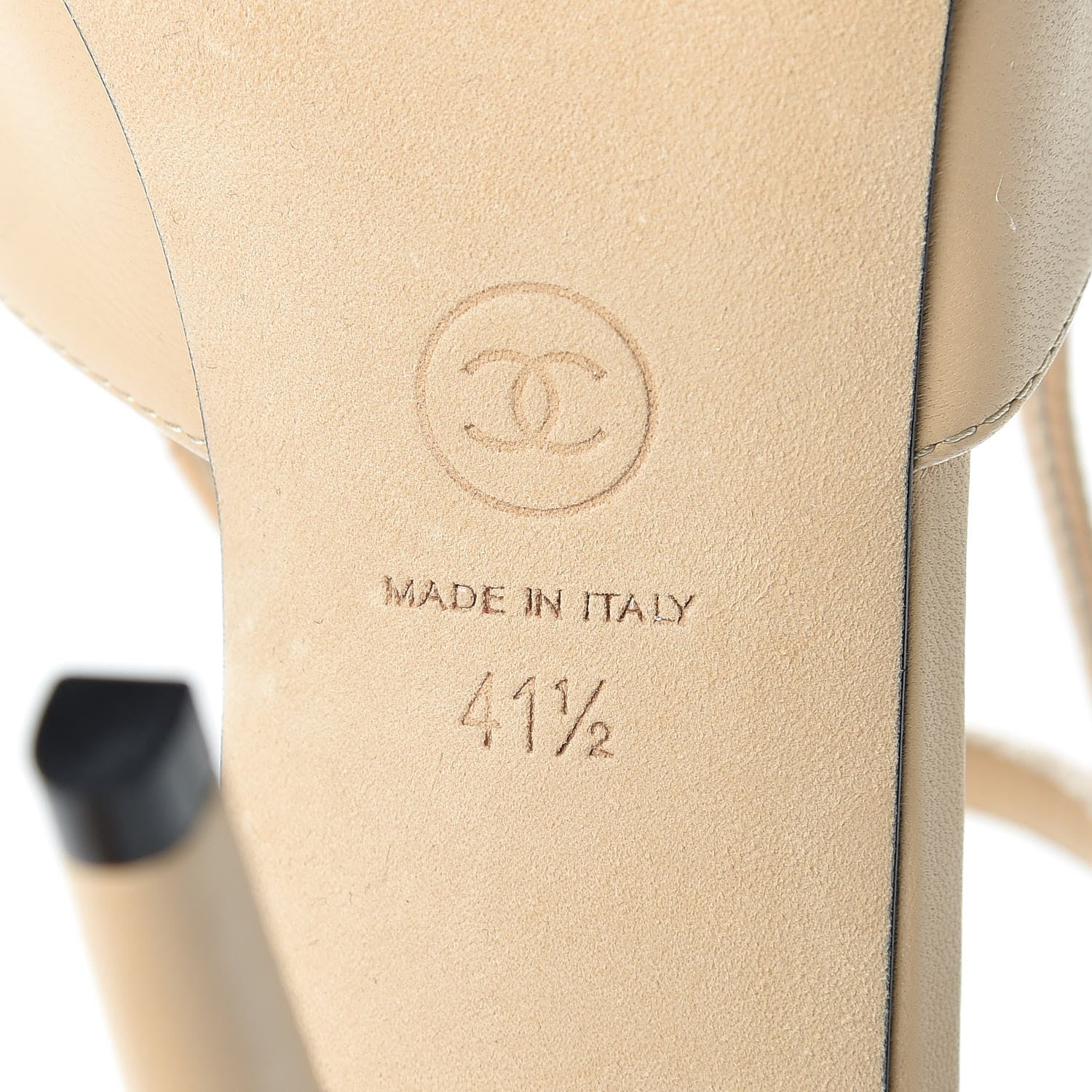 Chanel Lambskin Cap Toe CC Slingback Pumps 41.5 Beige Black 7 of 11