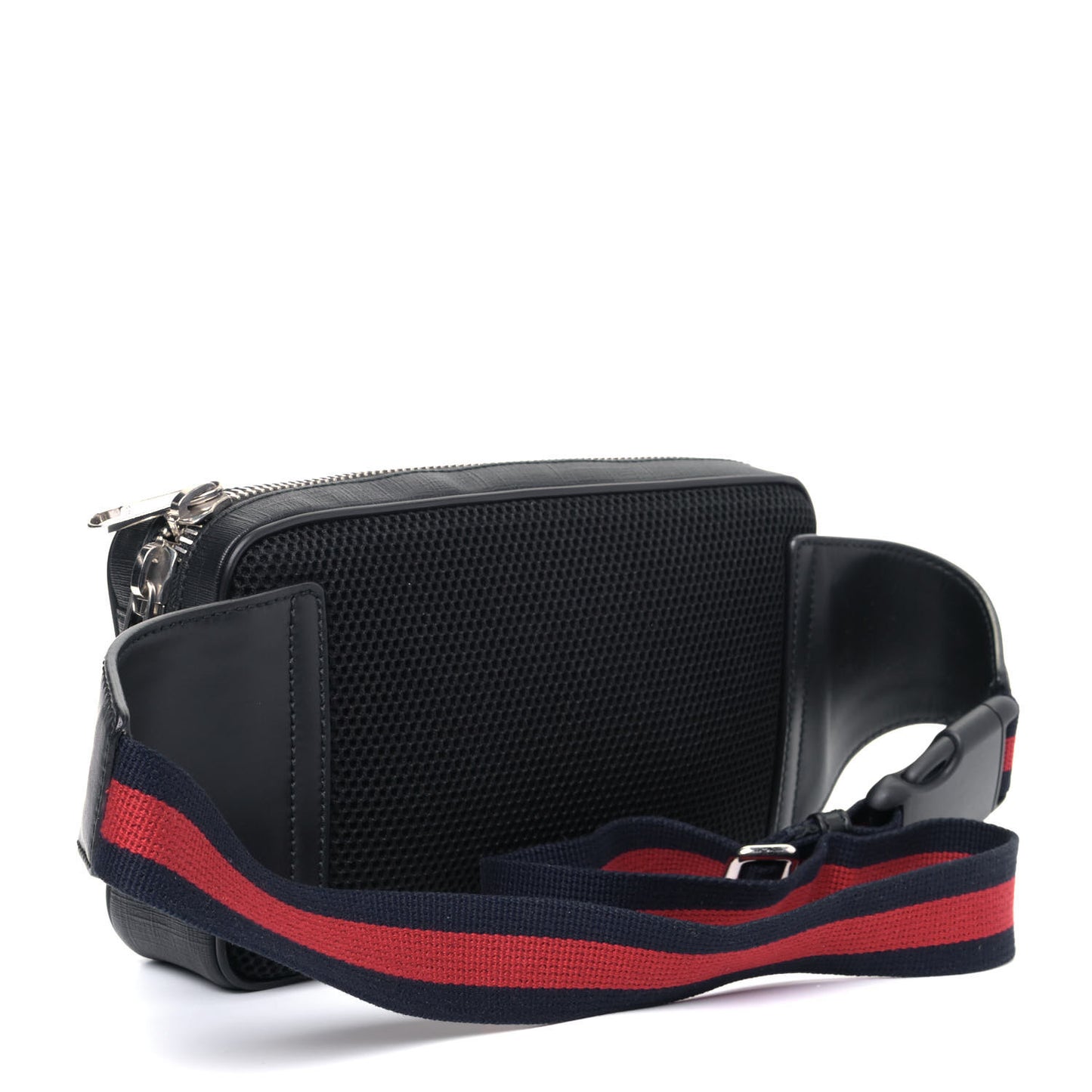 Soft GG Supreme Monogram Web Belt Bag Black Grey