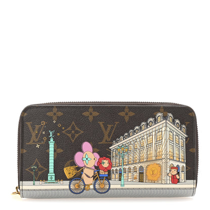 Louis Vuitton Monogram 2022 Christmas Animation Paris Zippy Wallet Pink 1 of 6