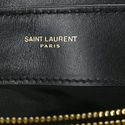 Saint Laurent Sequin Y Quilted Monogram Small Loulou Chain Satchel Black 6 of 10