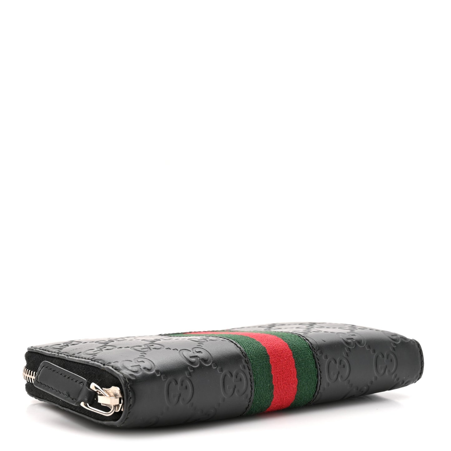 Guccissima Web Zip Around Wallet Black
