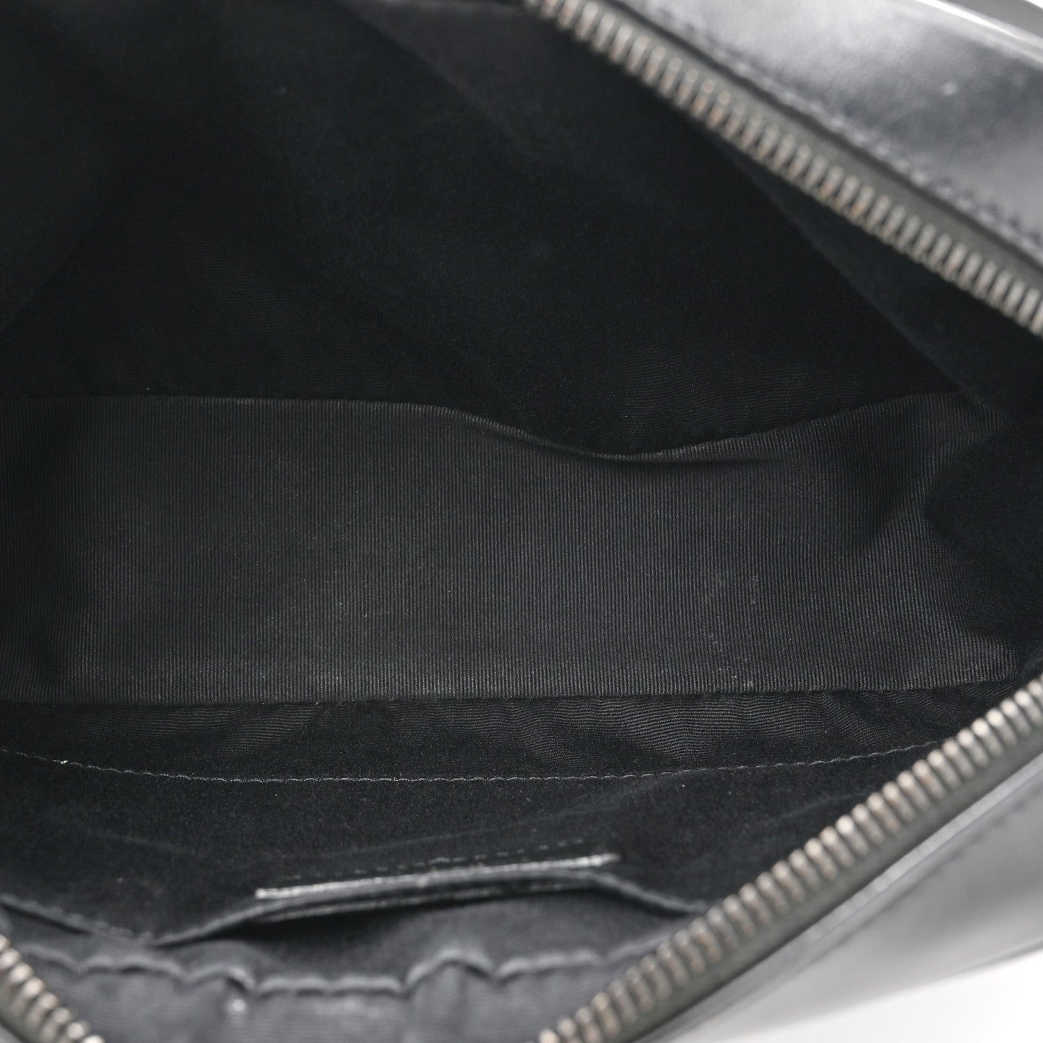 Saint Laurent Calfskin Matelasse Monogram Monochrome Lou Camera Bag Black 5 of 13