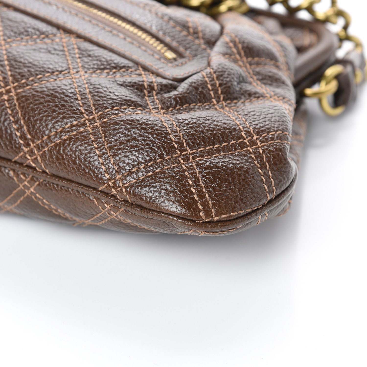 Marc Jacobs Calfskin Quilted Little Stam Brown 8 of 8