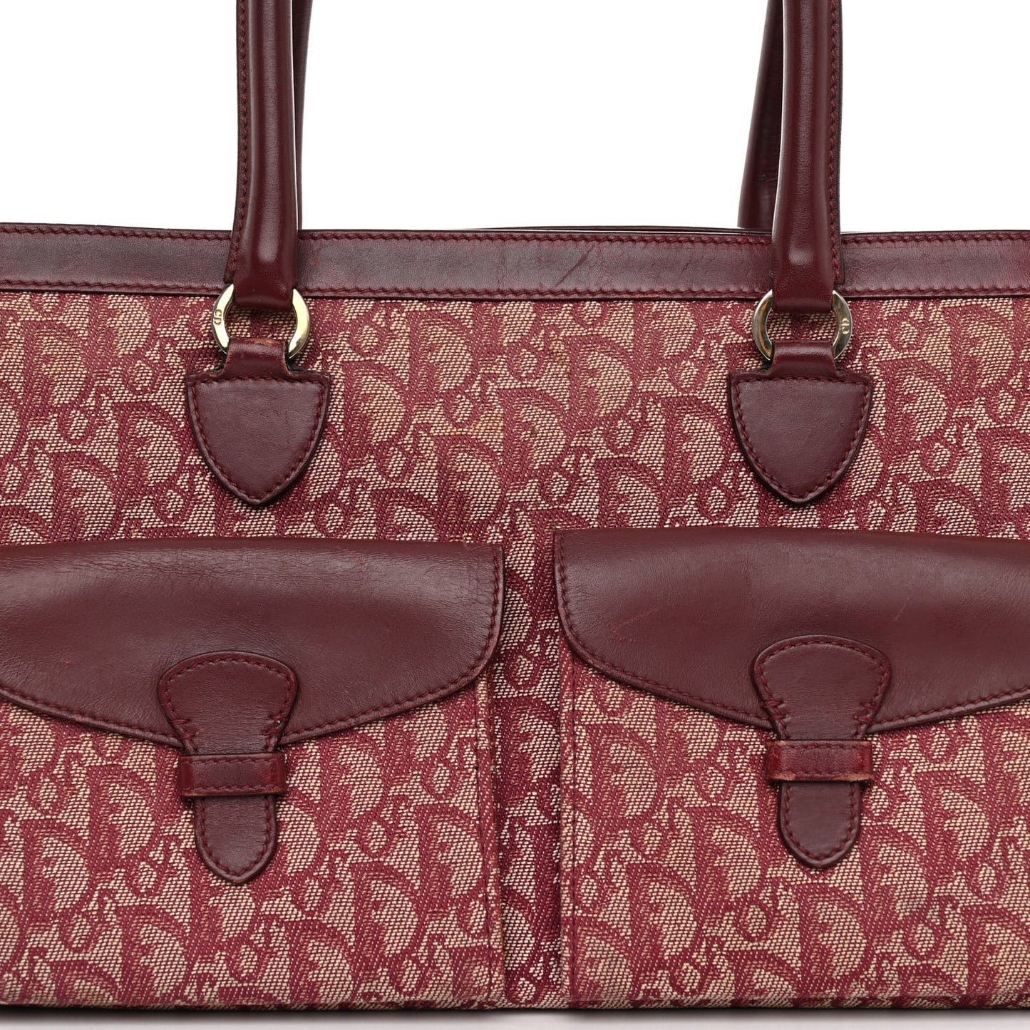 Monogram Pocket Tote Red