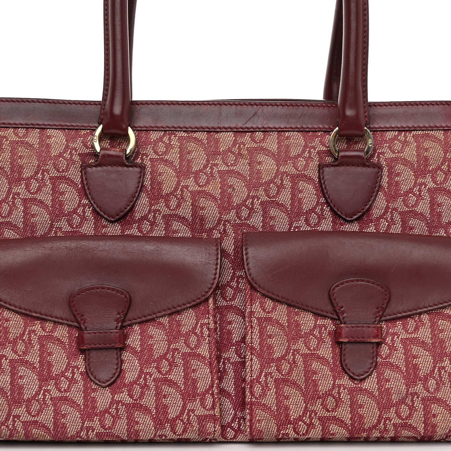 Christian Dior Monogram Pocket Tote Red 8 of 12