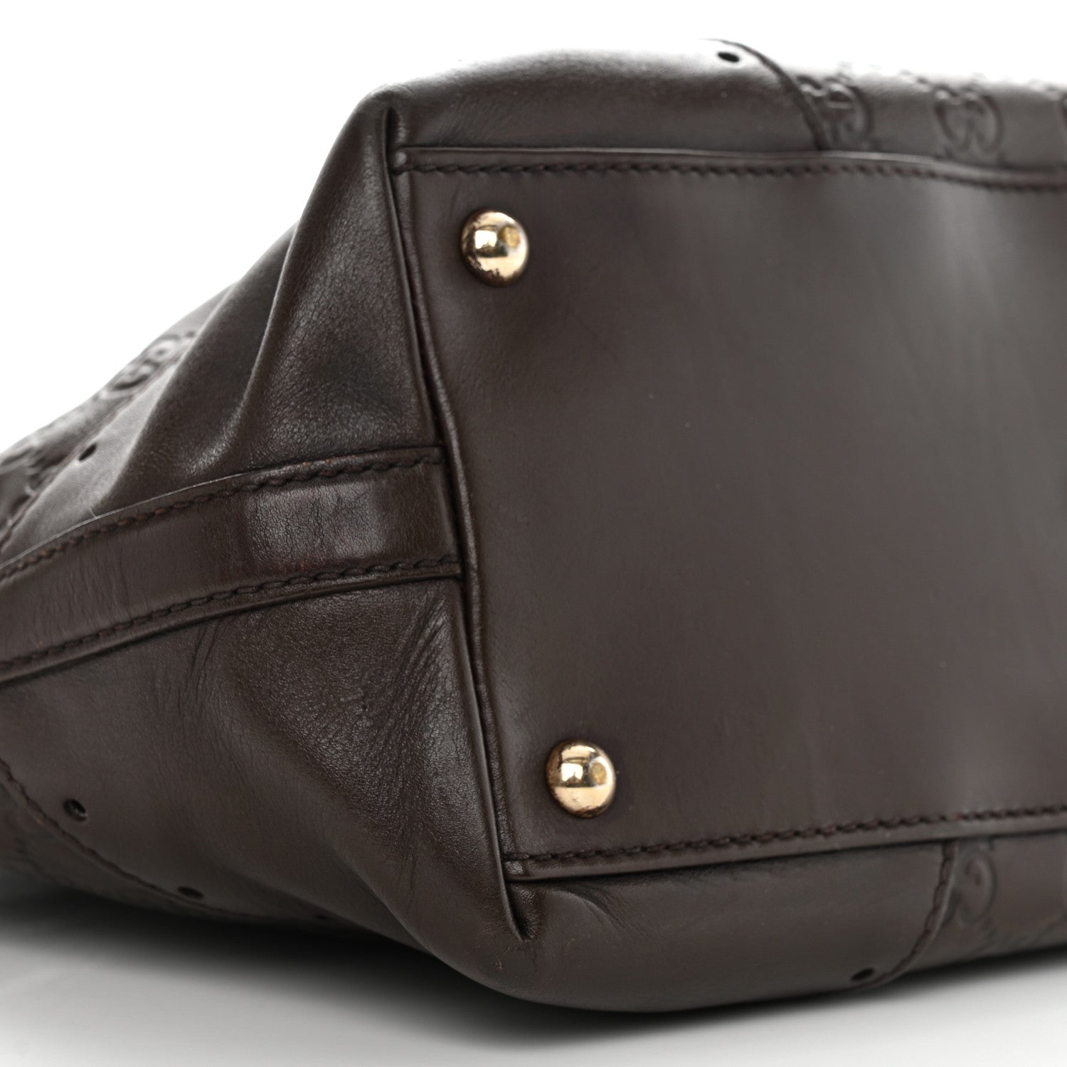 Gucci Guccissima Large Punch Tote Chocolate Brown 9 of 11