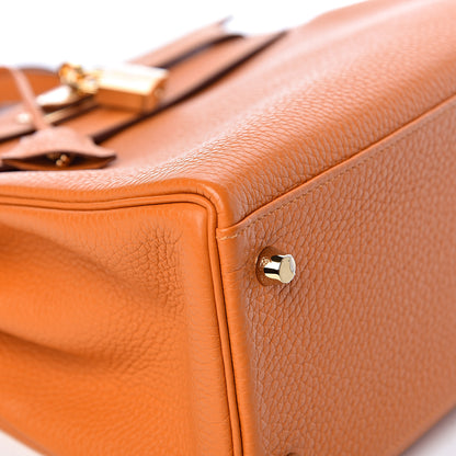 Hermes Taurillon Clemence Kelly Retourne 28 Abricot 35 of 38