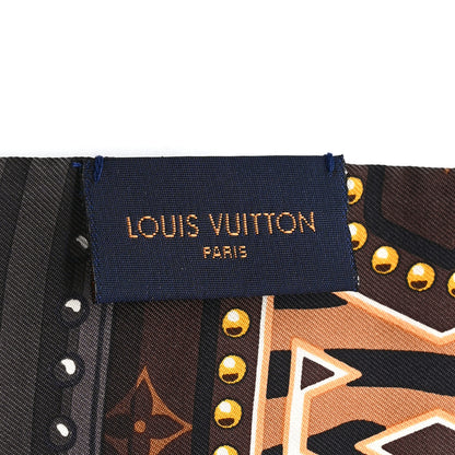 Louis Vuitton Silk Monogram LV World Bandeau Brown 3 of 4