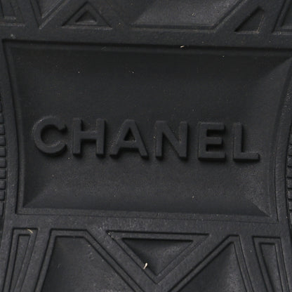 Chanel Velvet Calfskin Mixed Fibers CC Sneakers 40 Black 7 of 9