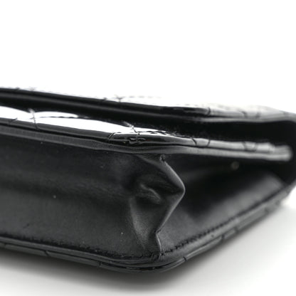 Chanel Patent Quilted Wallet On Chain WOC Black 11 of 12