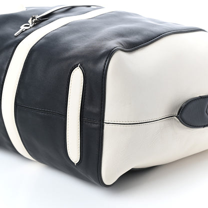 Louis Vuitton Calfskin Suship North South Speedy Navy White 9 of 9