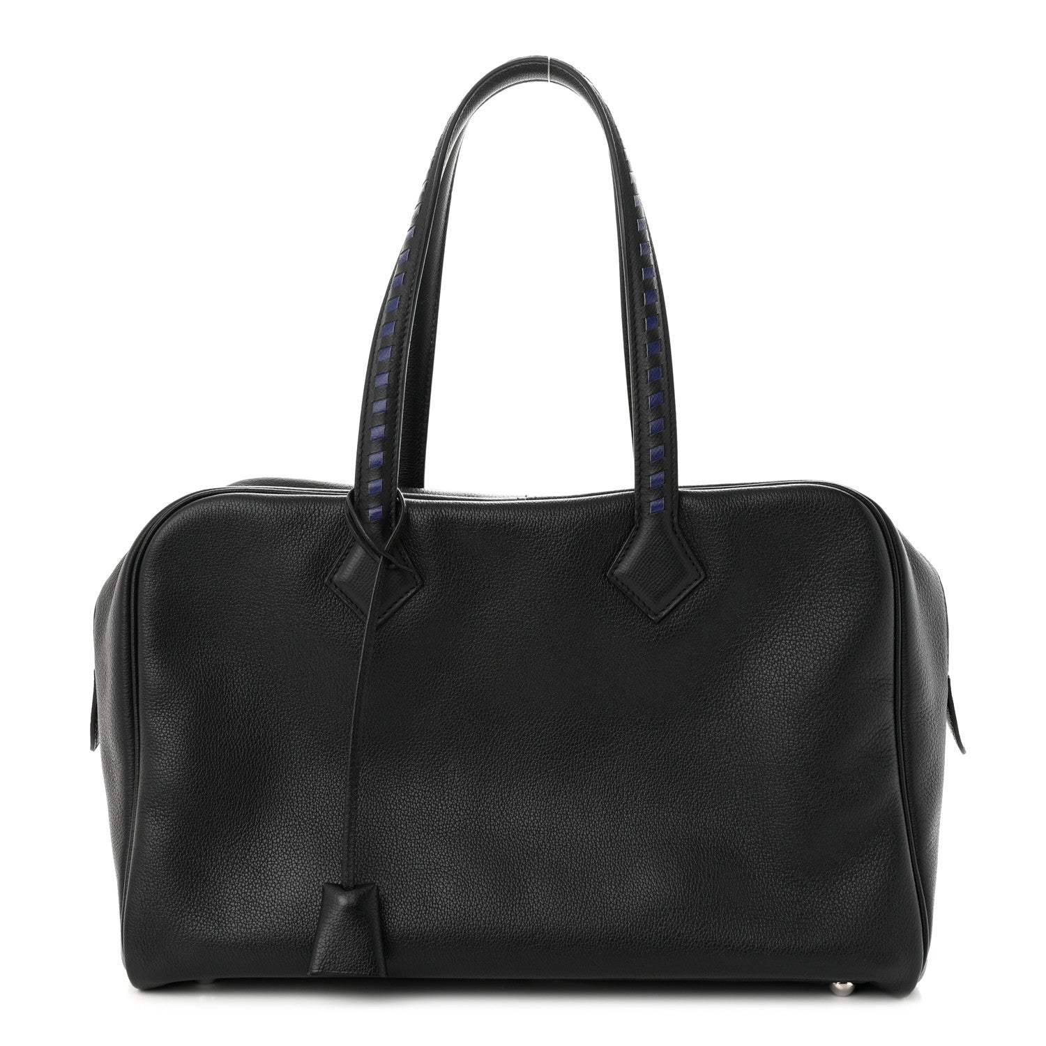Hermes Taurillon Novillo Tressage Victoria II 35 Black Bleu Encre 1 of 10