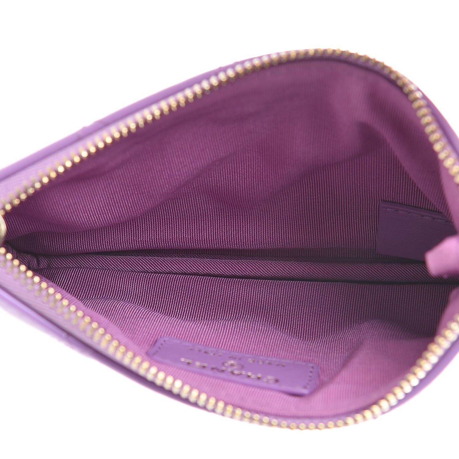 Chanel Patent Quilted Small Cosmetic Case Purple 5 of 7