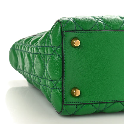 Christian Dior Grained Calfskin Cannage Medium Lady Dior Green 7 of 8