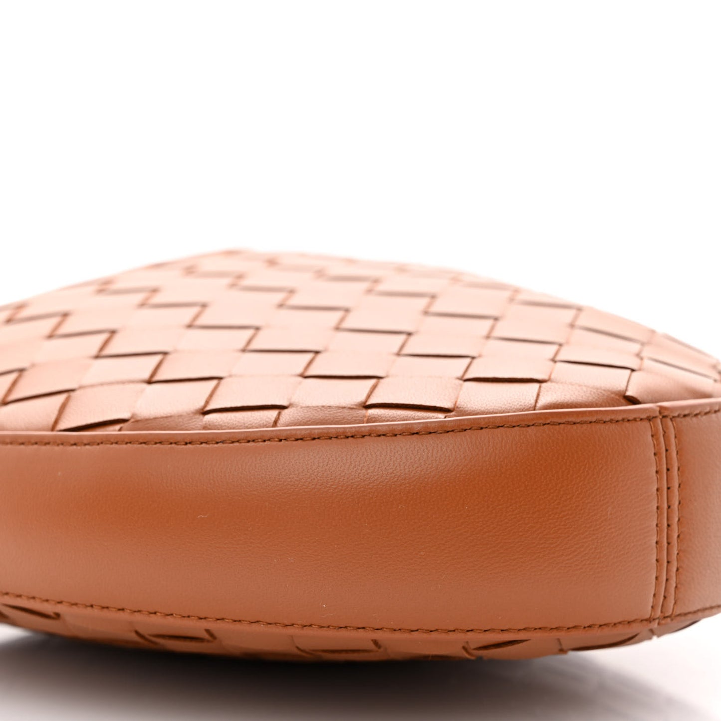 Nappa Intrecciato Small Drop Shoulder Bag Wood