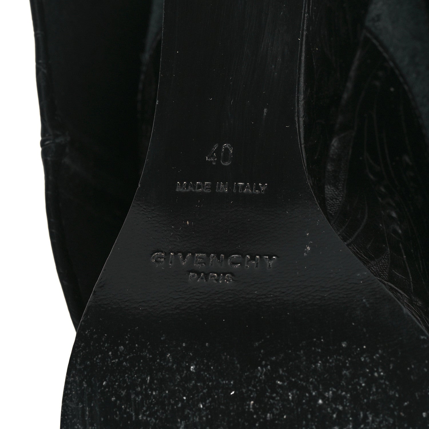 Givenchy Calfskin Cowboy Shark Lock High Boots 40 Black 7 of 9