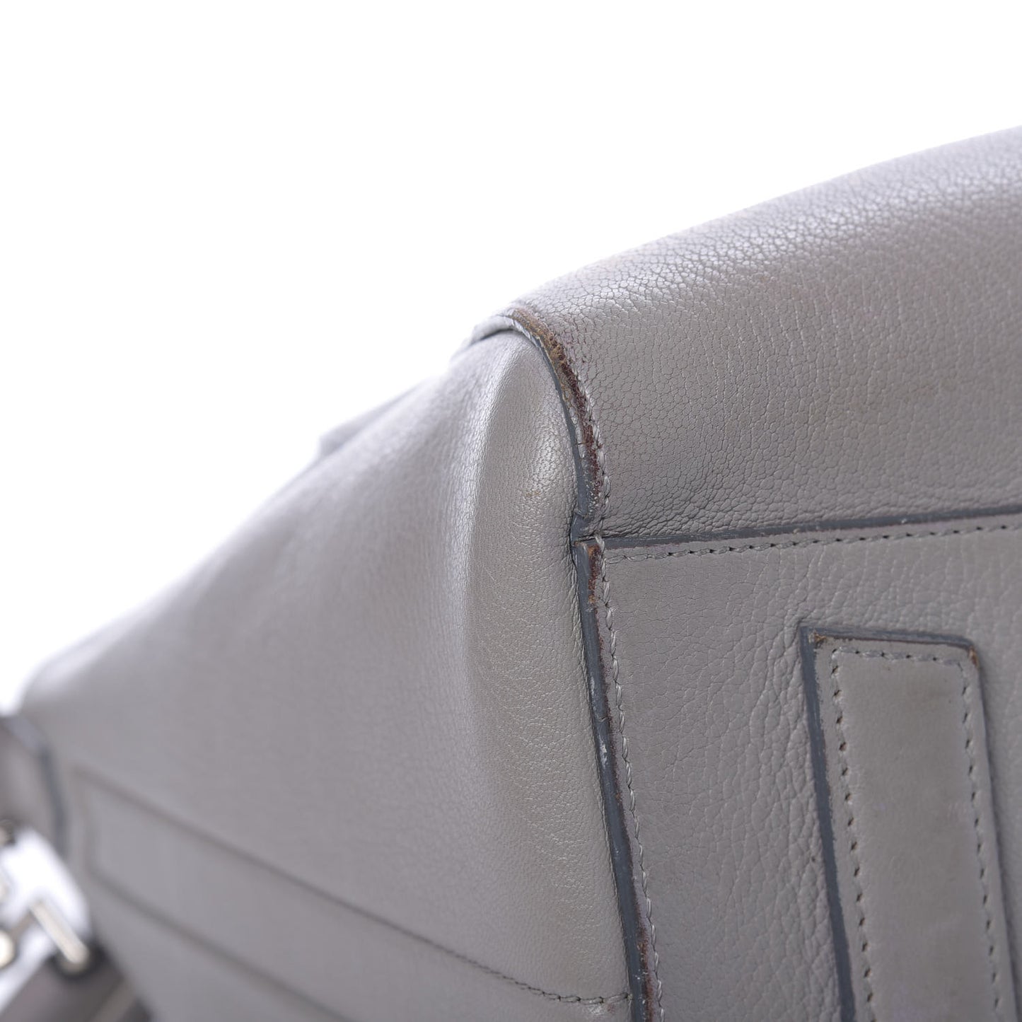 Sugar Goatskin Medium Antigona Pearl Grey