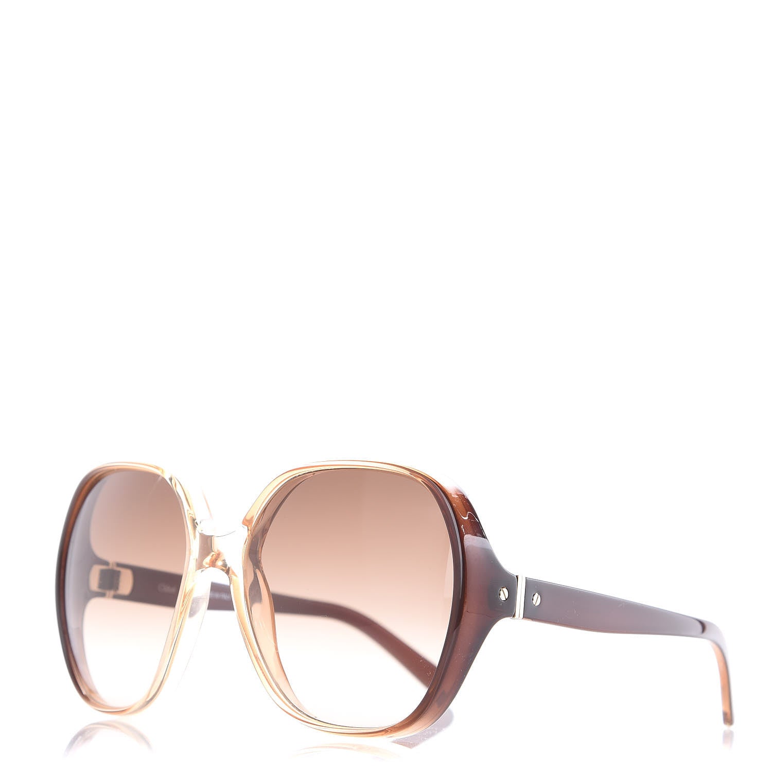 Chloe Misha Retro Round Sunglasses CE718S Brown 1 of 7