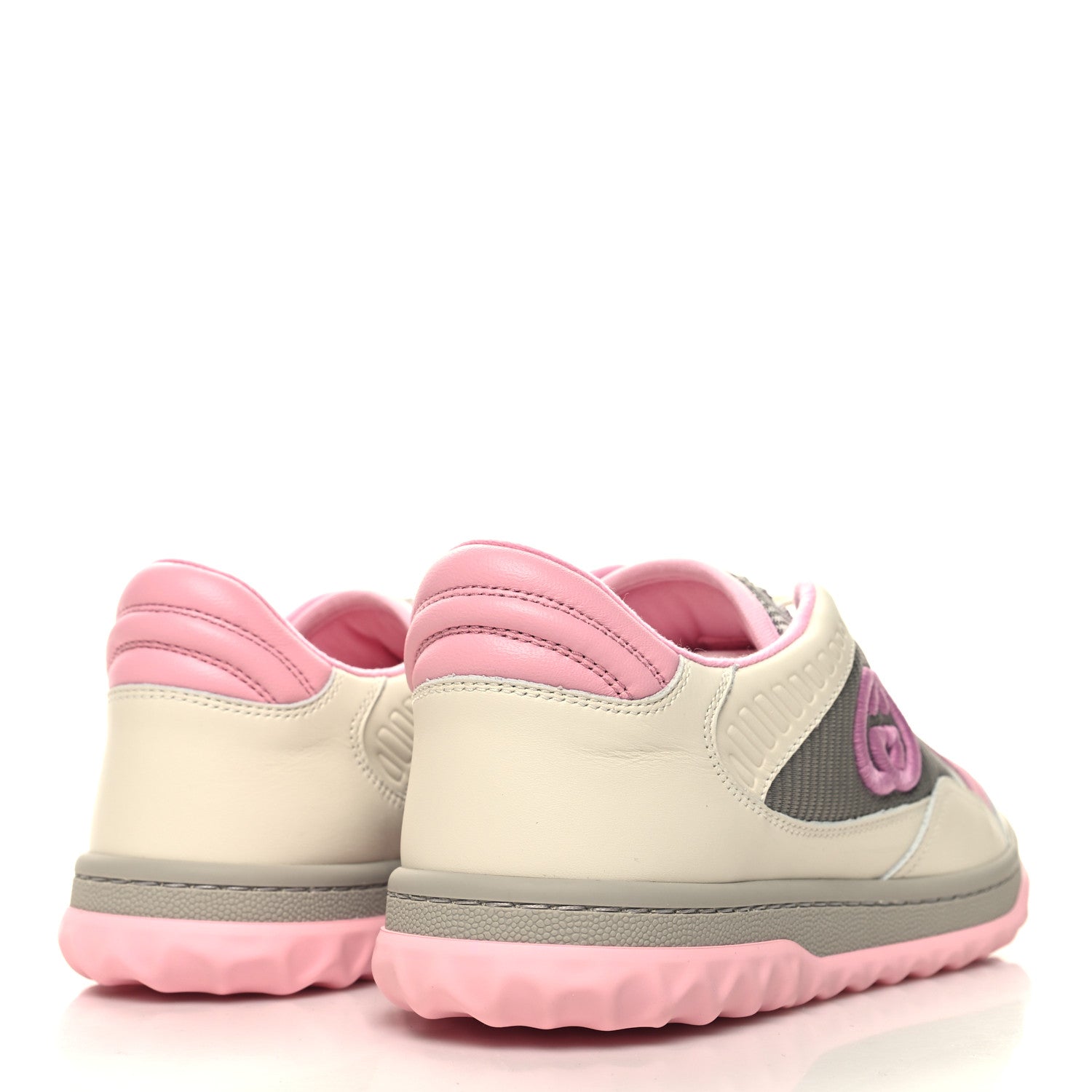 Gucci Dali Soft Calfskin Womens Mac80 Sneakers 38.5 Off White Grey Sky Light Rose 4 of 8