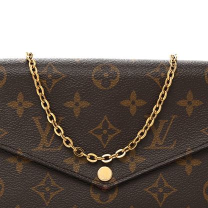 Louis Vuitton Monogram Pochette Felicie Chain Wallet Fuchsia 8 of 10