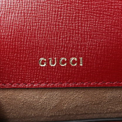 Gucci Azalea Calfskin Web Monochrome Horsebit 1955 Shoulder Bag New Cherry Red 6 of 8