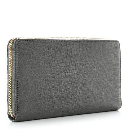 Balenciaga Chevre Gold Metallic Edge Hardware Zip Around Wallet Gris Acier 3 of 9