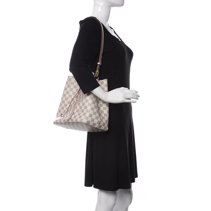 Louis Vuitton Damier Azur Neonoe MM Eau De Rose 2 of 9
