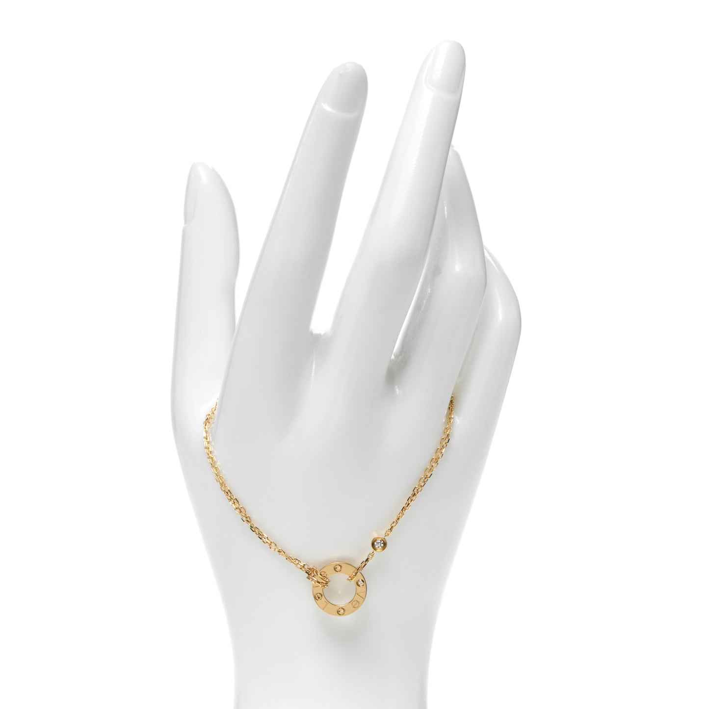 18K Yellow Gold Diamond LOVE Bracelet