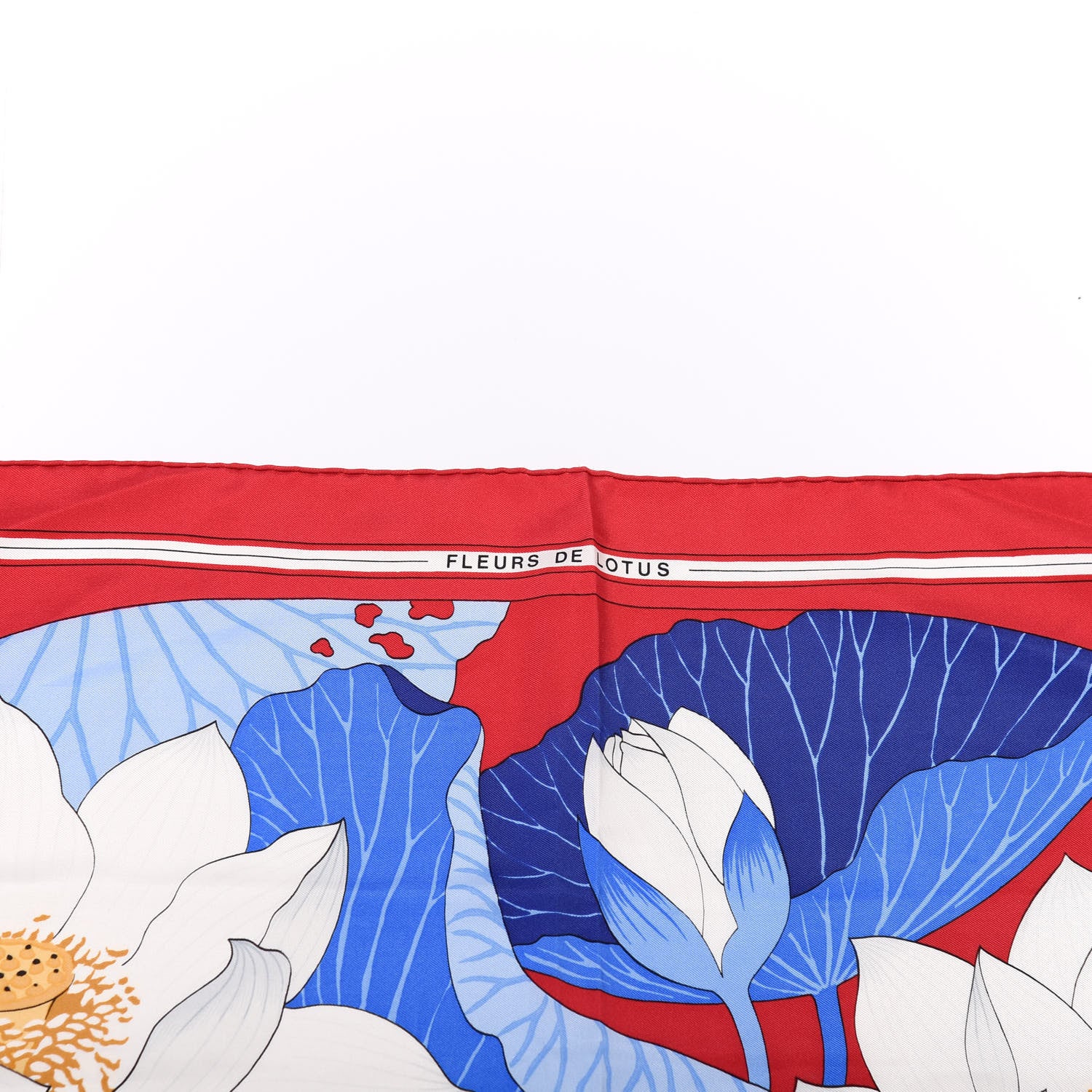 Hermes Silk Fleurs de Lotus Scarf 90 5 of 5