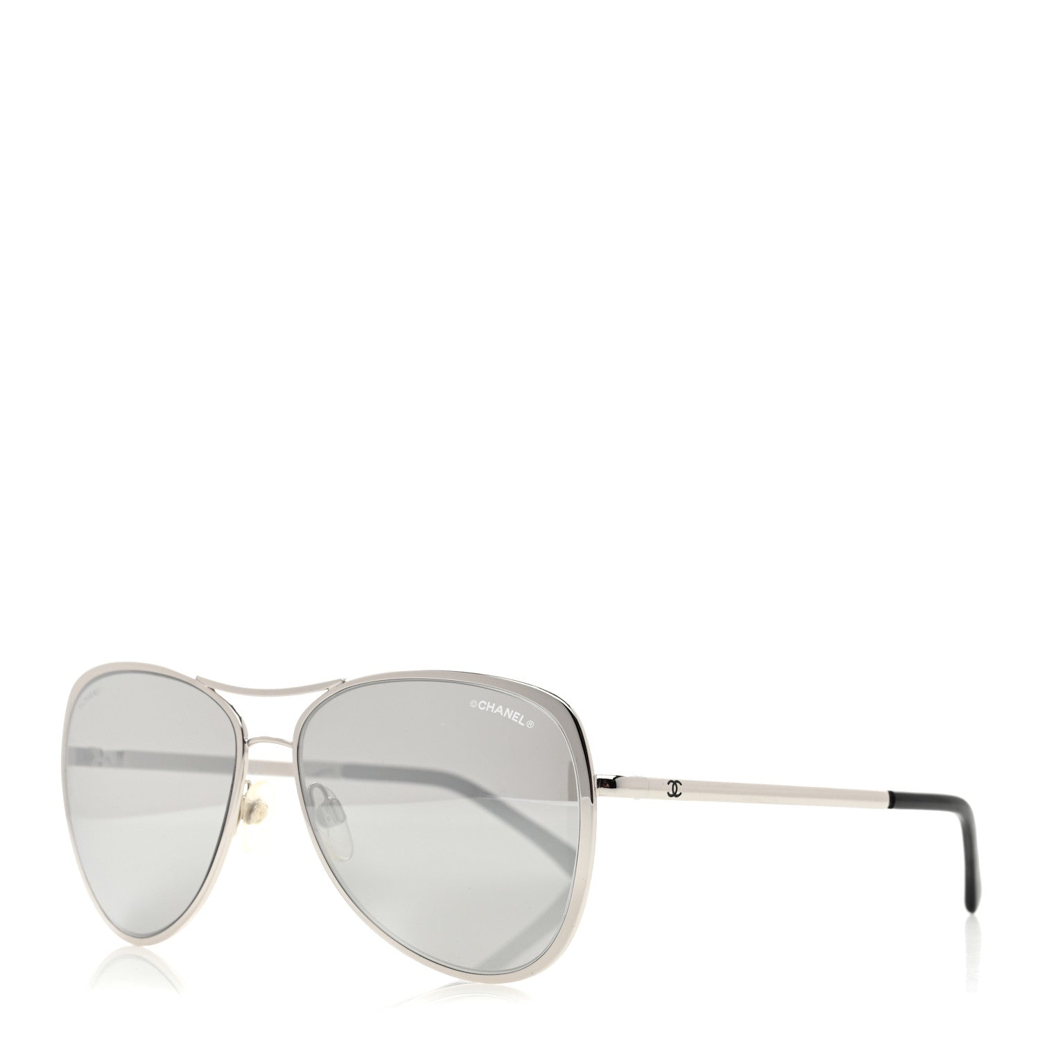 Chanel Pilot Summer Aviator Sunglasses 4223 Silver 1 of 8